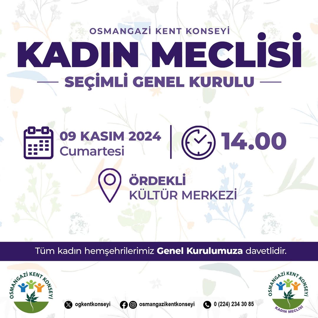 KADIN MECLİSİ GENEL KURUL ÇAĞRISI